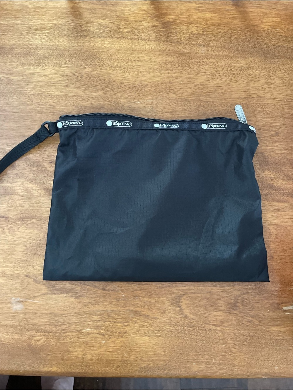 Lesportsac Black Nylon Toiletry Pouch with Wrist Strap